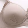 Contrast Lace vezeték nélküli melltartó, kényelmes és lélegző Push Up melltartó, női fehérnemű és fehérnemű