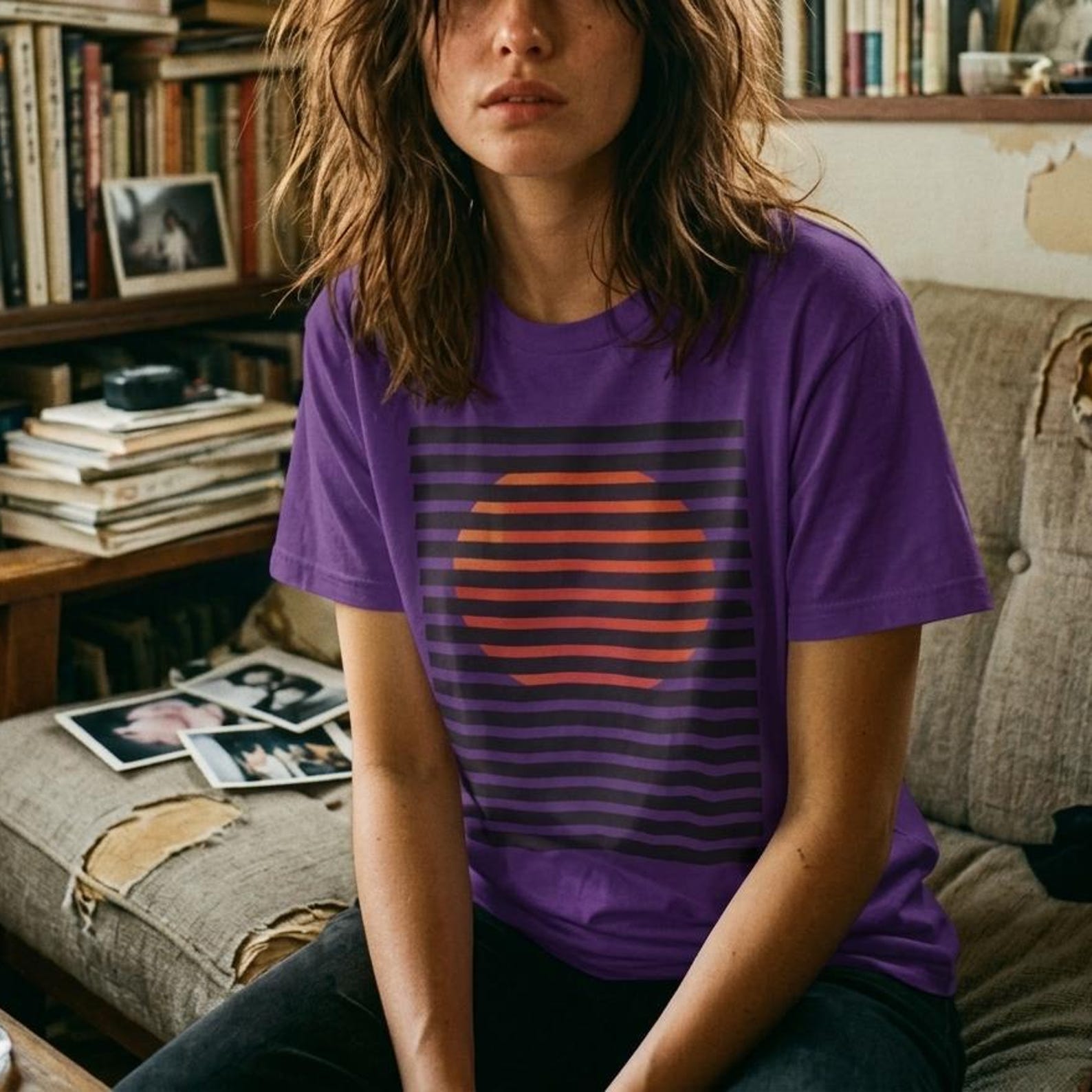 Rising Sun T shirt | Minimalist Gemoetric Sun 4XL