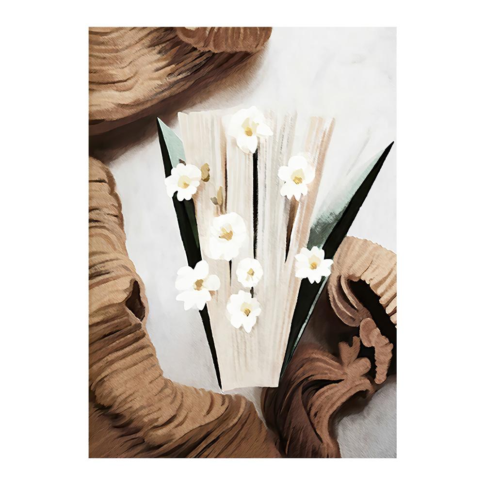 Bej Papură Păpădie Artă de Perete Pictură Floare Uscată Iarbă Plante Imprimeu pe Pânză Nisip Mână Poster Imagini de Perete Nordice Decor Acasă