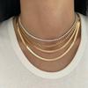 Good Quality 18K Gold Plated Fashion Snake Chain Women Necklace Choker Zircon Tennis CZ Necklace For Women Jewelry