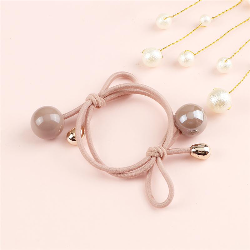Bowknot Ball Pendant Hair Band Korean Fashion Headband Women Girls Hair Rope High Elastic Simple Scrunchie Hair Accessories Gift