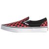 Zapatillas Clásicas Slip-On Cuadros Cómodas Soporte Clásico Zapatillas de Skate Unisex Rojo Negro VN000DAHFO9