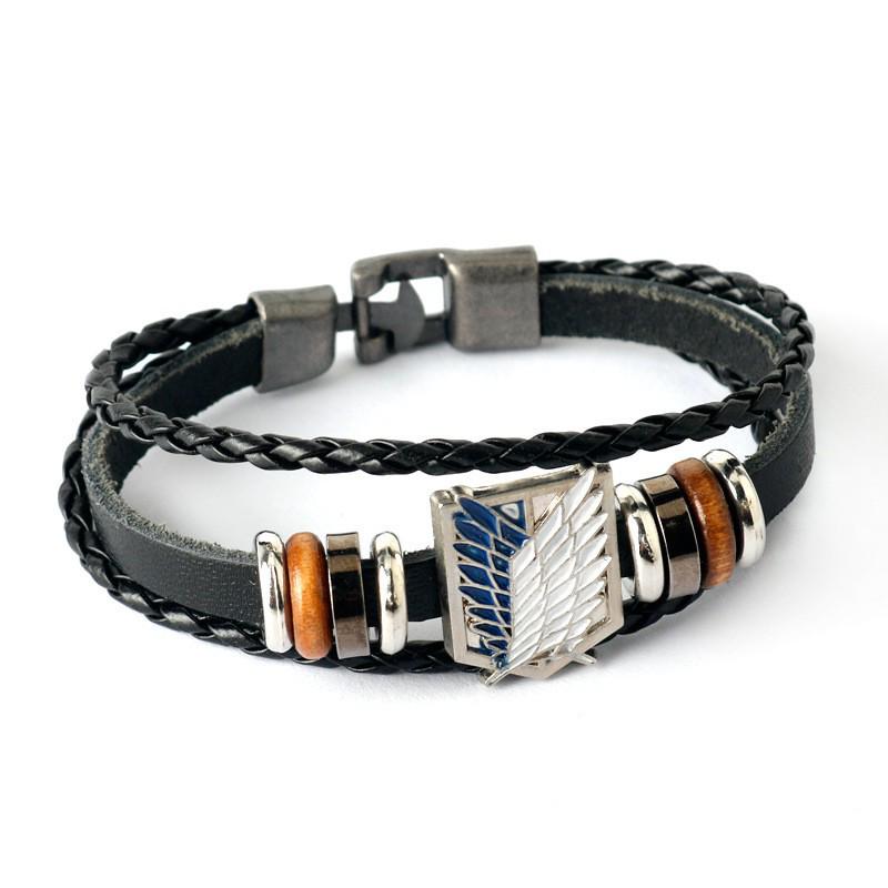 Woven Cowhide Bracelet: Anime Merchandise ft. One Piece, Naruto & Attack on Titan
