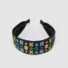 LALA Geometric Diamond Ethnic Hairband P-Blue