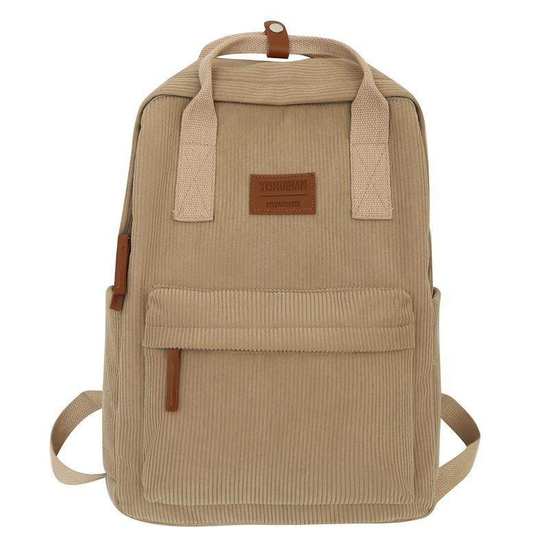 Simple Backpack, New Solid Color Literary and Artistic Style, Light Backpack for College Students To Commute To Class