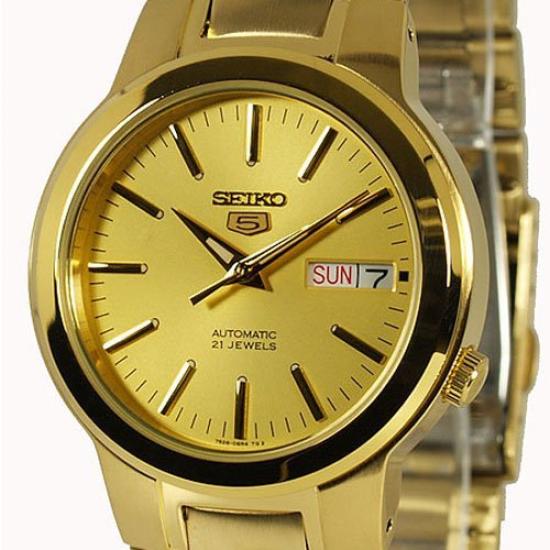 Seiko 5 Automatic Gold Overseas Watch, Dial, Model, SNKA10K1, Men's
