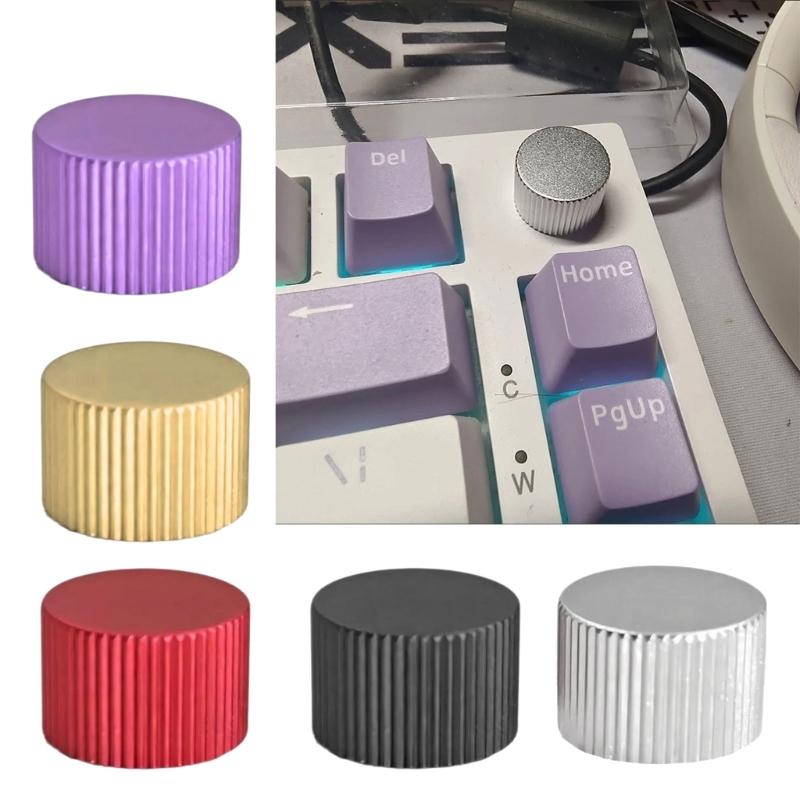 Metal Rotary Knob for D Shaft Half Shaft Mechanical Keyboards Ergonomic Aluminum Construction Tactiled Adjustment