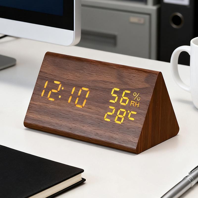 Led Student Alarm Clock Simple Wall Clock Temperature Display Table Clock Desktop Home Decor Garden