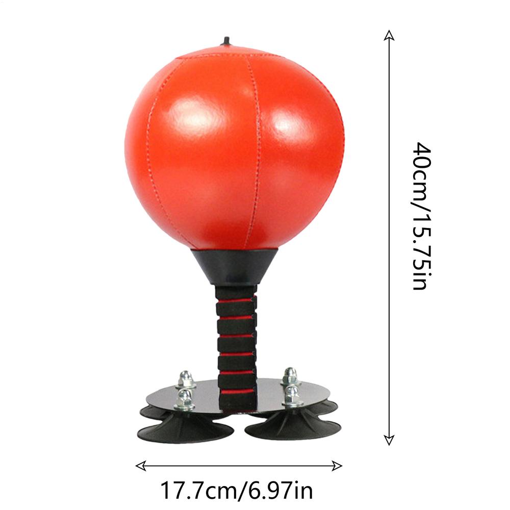 Desktop Punching Bag with 4 Suction Cup Desk Boxing Punch Ball Heavy Duty Stress Relief Boxing Practice for Kids and Adults красный