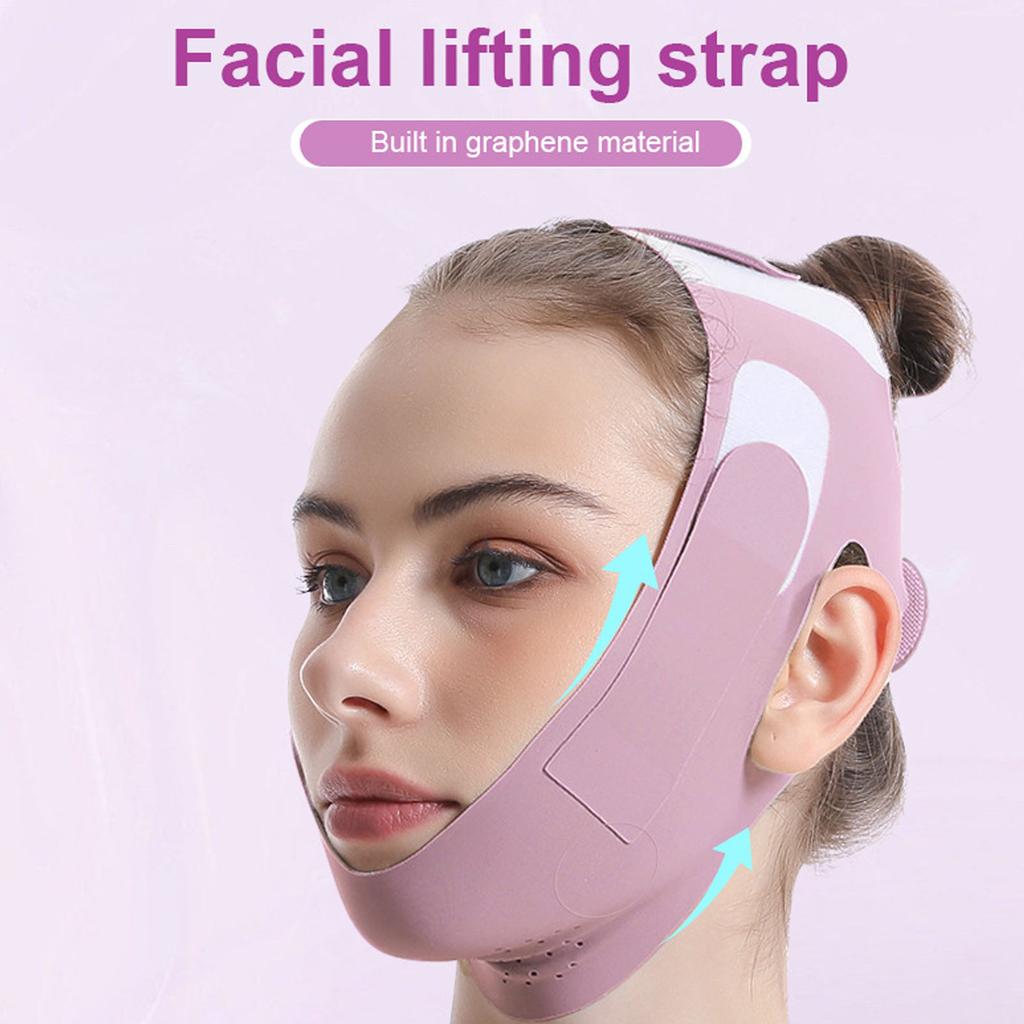 Post Surgery Chin Strap Bandage with Graphene Double Chin Reducer Facial Lifting Strap for Jowl Tightening Oral Maxillofacial Surgery