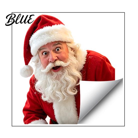 Christmas Party Supplies Creative Santa Claus Static Window Cling Glue‑Free Glass Sticker Festive Home Decor Reusable Holiday for Living Room Shop