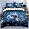 "Fantasy Deer Print Set Decor" Bedding Set with 1 Duvet Cover 2 Pillowcases Single Double King Queen, Gift