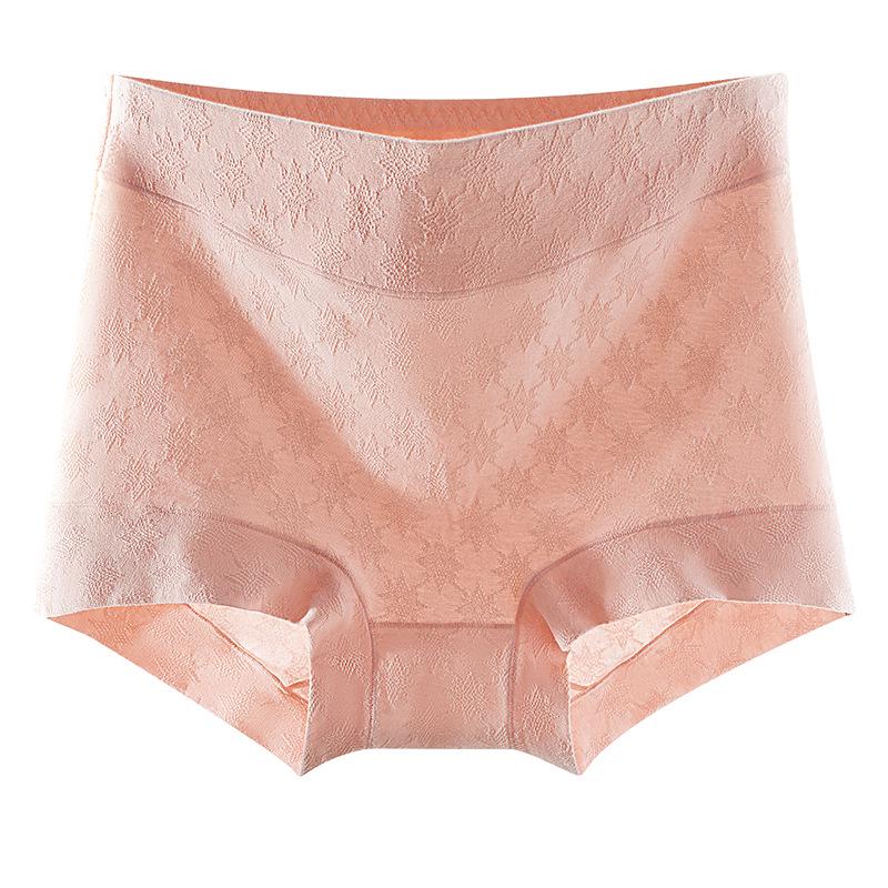 A-Class Women's Plus Size Seamless Mid-High Waist Pure Cotton Antibacterial Boxer Briefs with Butt Lifting