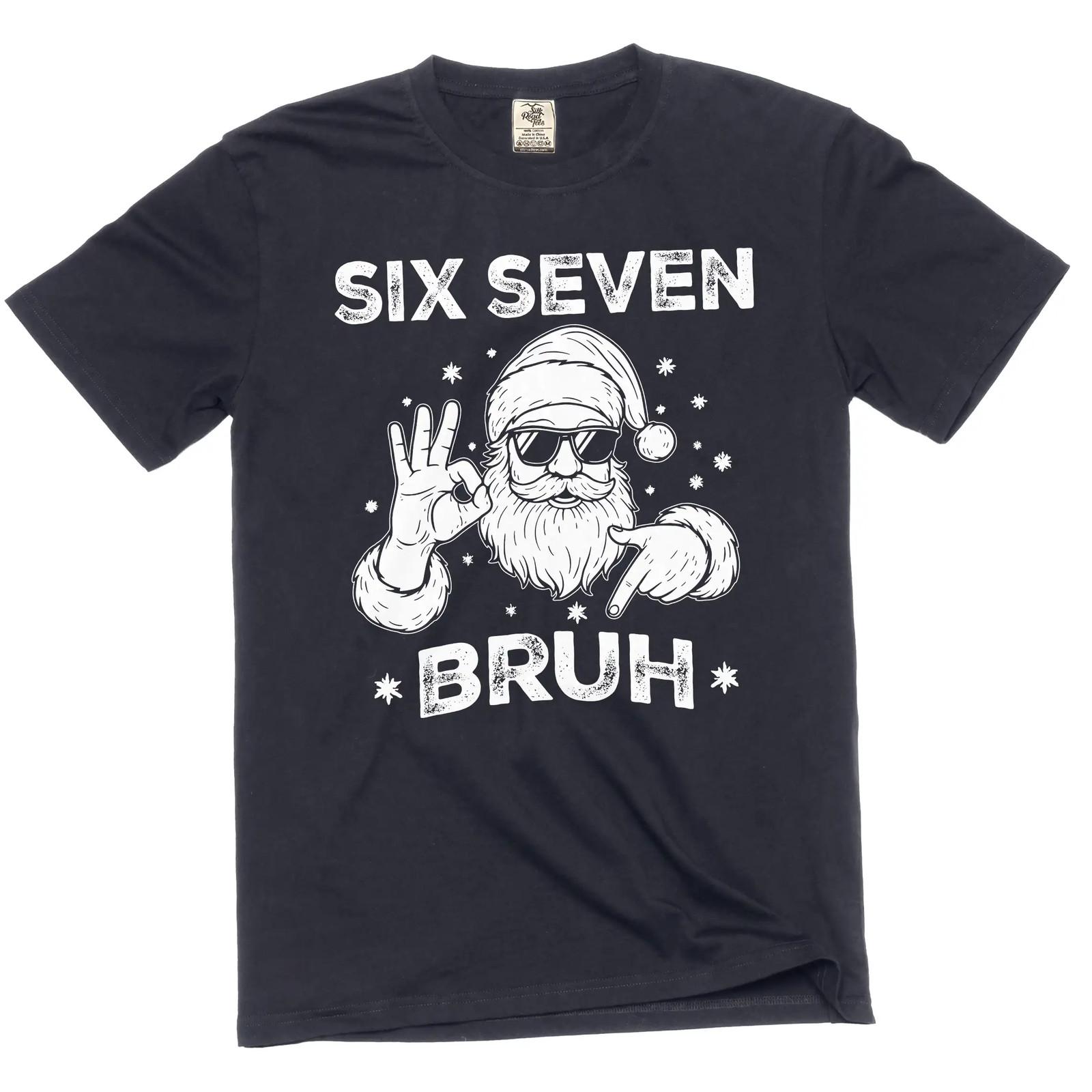 Christmas Funny Santa 6-7 Six Seven Tee Shirt social trend meme tee shirt S