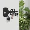 6 Hook Wall Mounted Rack Stainless Steel Space Saving Home Decoration J0MC