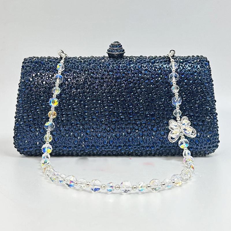 

Green Women Evening Clutch Bag WHTUOHENG Lady Crystal Rhinestone Wedding Purses Diamond Party Dinner Handbags Prom Cocktail Bag 20.5cmX10cmX5.7cm темно-синий