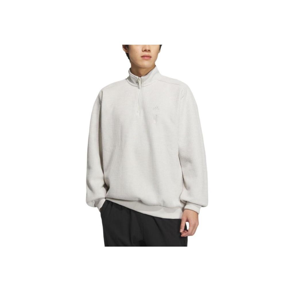 adidas Wuji Series FW24 WJ Warm Sweat Half-Zip Sports Casual Pullover Jacket Men Jacket Talc JW6754