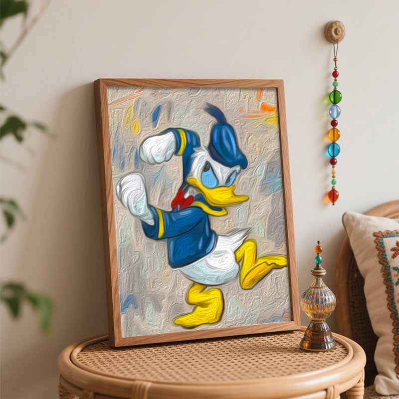 Disney Oil Painting Art Painting Set Donald Duck Home Wall Decor Handmade Gift Art