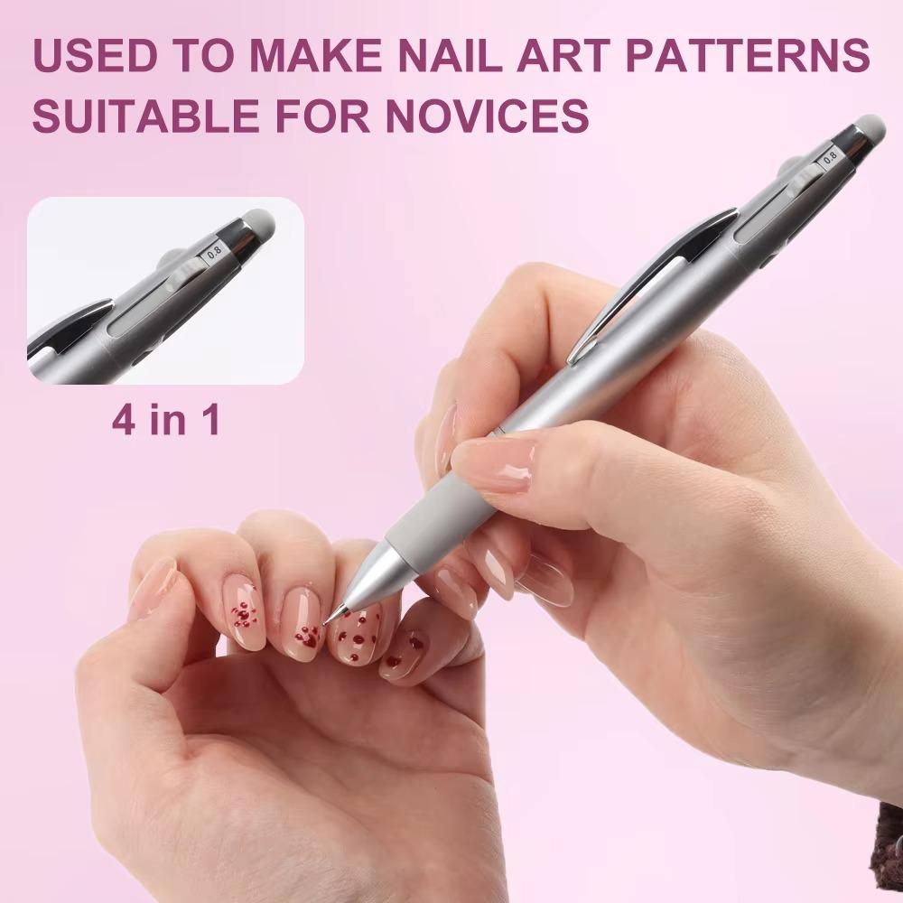 Press Type Nail Art Dotting Pen Ballpoint Pen Design Professional Nail Art Tool Rhinestone Picker