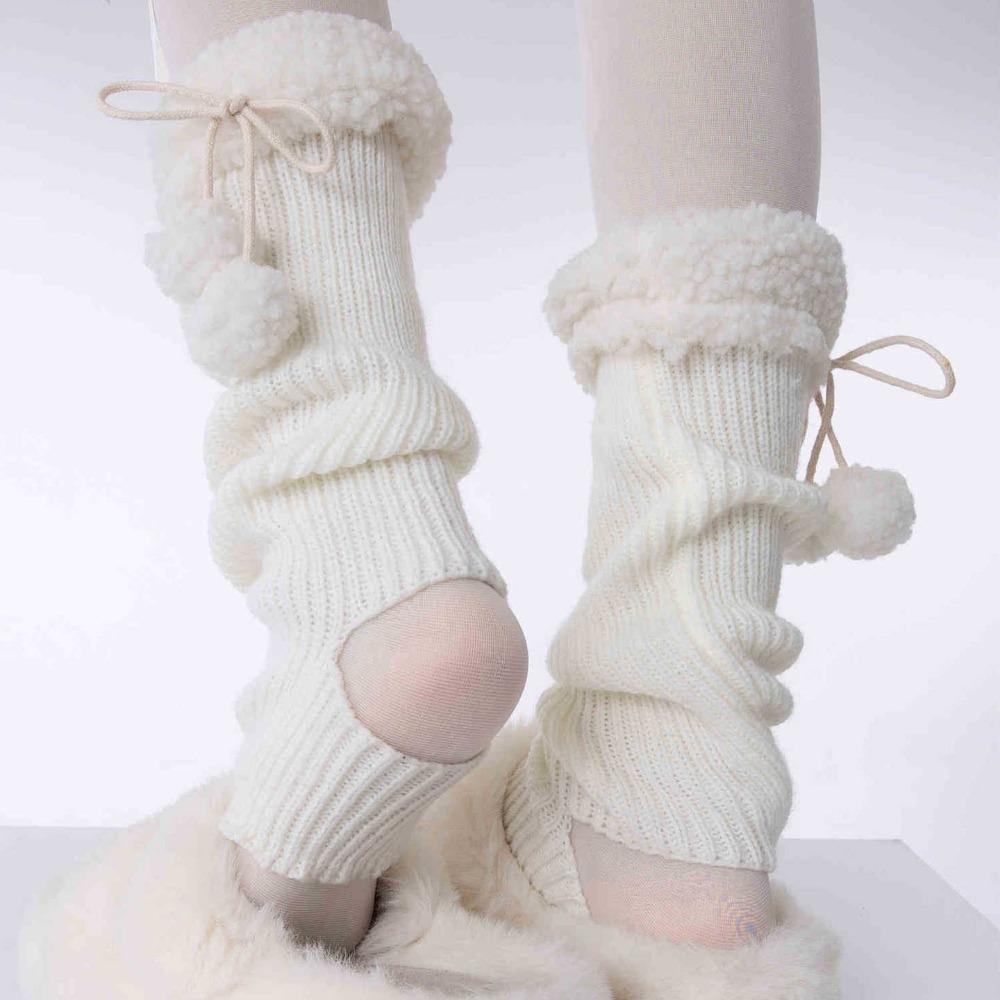 Thickened Mid-Calf Sock Lamb Fleece Bow Hosiery New Boot Covers Gift