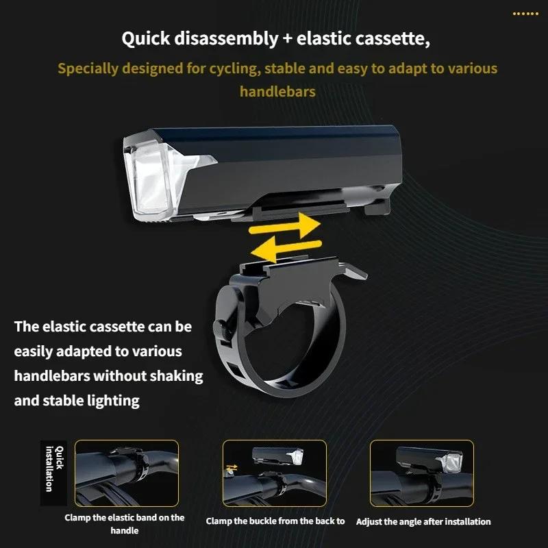 3000Lumen Bicycle Light 2000mAh Bike Headlight Power Bank Flashlight Handlebar USB Charging MTB Road Cycling Highlight
