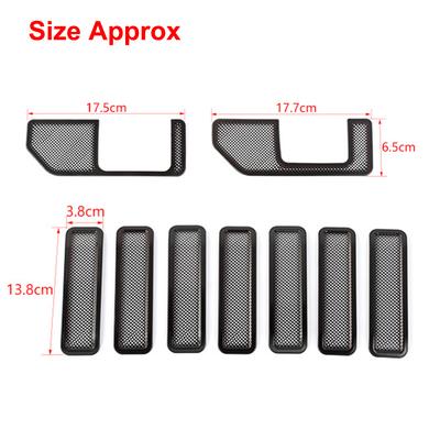 Copertura Base Tergicristallo Cofano Motore Anteriore/Pannello Rete Presa d'Aria Trim per Jeep Wrangler JL Gladiator JT 2018-2025 Accessori Esterni