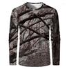Camouflage Hunting T-Shirt Forest Print Men T Shirt Outdoor Sports Long Sleeve Trip Tactical Training Oversize Top Mens Clothing