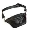Fashion Men'S And Women'S Genuine Leather Fanny Pack, Black First-Layer Cowhide Fanny Pack, Satchel.