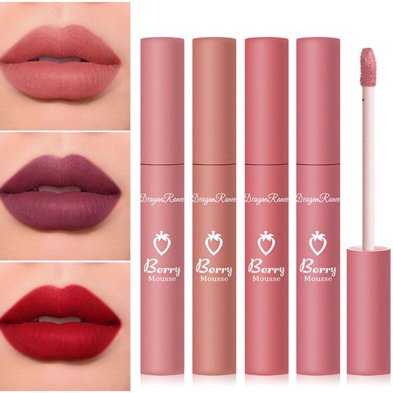 12 Colors Lasting Velvet Matte Lip Gloss Lip Glaze Moisturizing Lipstick Cosmetics Beauty Hydrating Waterproof Lip Makeup Tools