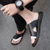 Fashion Summer casual men's slippers Comfortable and breathable styles Beach Walking Outdoor Street Black and white color shoes New