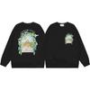 Unisex Oversized Cotton Graphic Print Crewneck Sweatshirt Winter Casual Wear