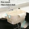 Hanging Sink Storage Basket, Expandable Drain Basket Set for Sink-Side Draining, Produce Washing, and Sponge Storage, Space-Saving Plastic Design, Set