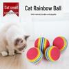 Cat & Dog Bouncing Elastic Ball Toy - EVA Floating Rainbow Teaser 