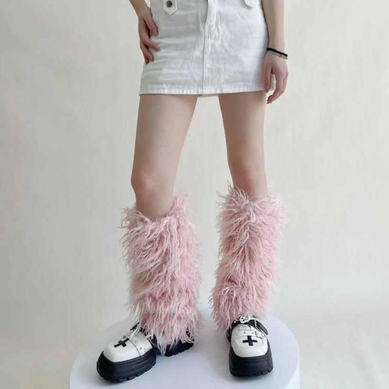 Plüsch-Beinwärmer Heiße Mädchen-Accessoires Hohe Wadenstiefel-Socken Abdecksocken