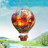 Acrylic Suncatcher Hanging Ornament Vibrant Hot Air Balloon Flat Window Decor Sign for Solar Patio Balcony