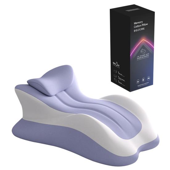 Couples Butt Cushion 3D Curved Wavy Back Cushion Multi-Position Support Memory Foam Wedge Pillow for Bed Lying And Sitting Couples Intimacy