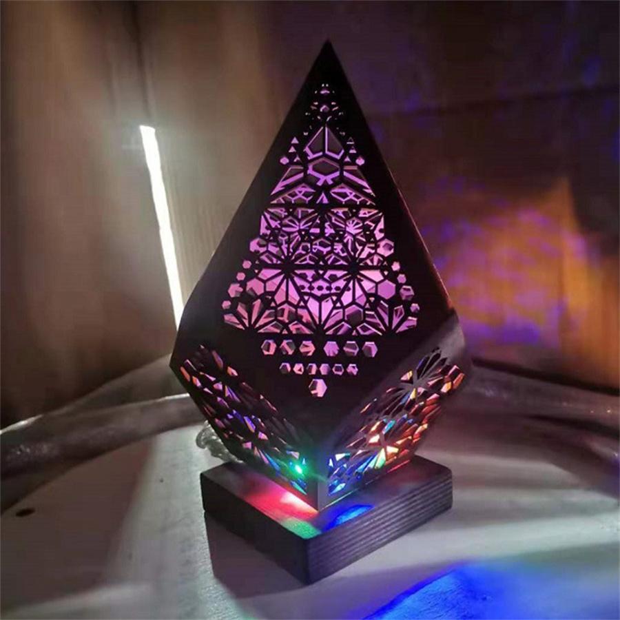 Bohemian Colorful Table Bedside Polar Star Starry Sky Floor Projection LED Lamp