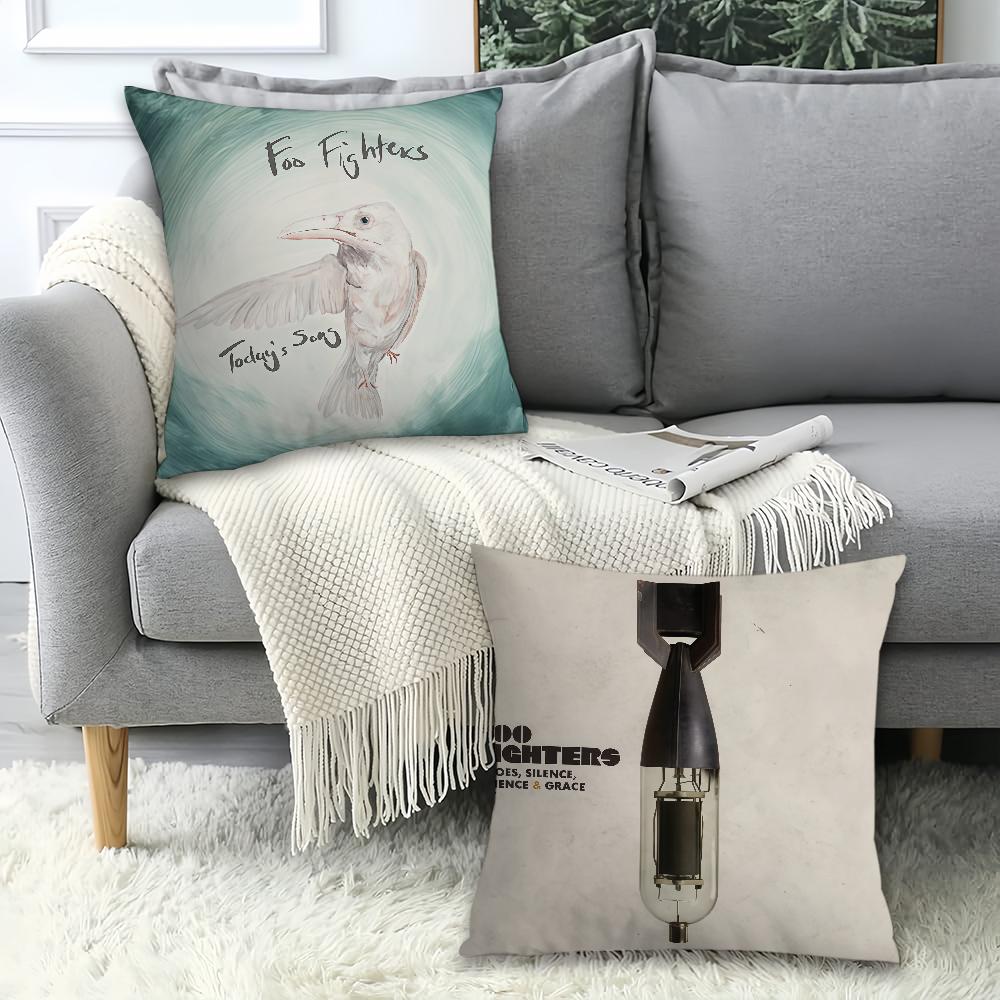 Hot Rock Band F-Foo F-Fighters Pillow Case Office Cushions Suitable For Sofa Car Bedroom Decorative Cushion Cover