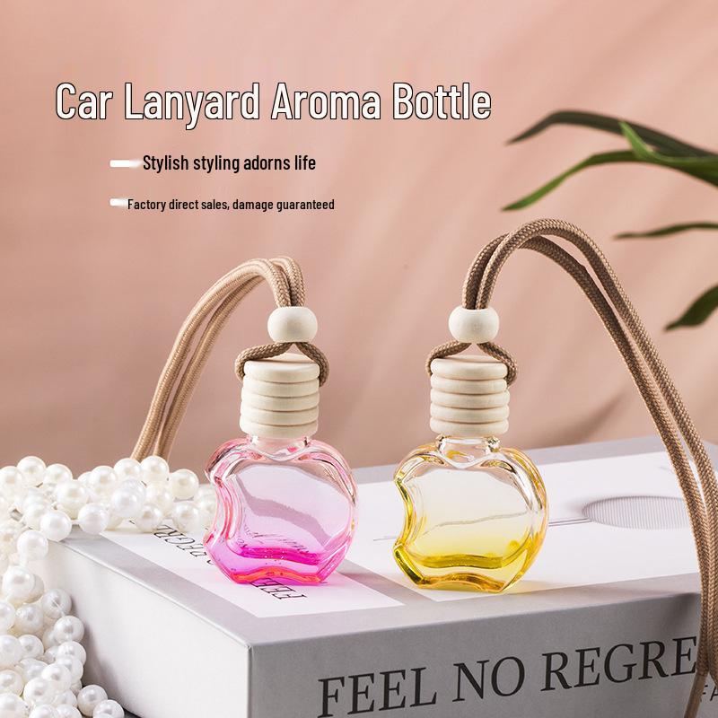 Car Hanging Perfume Glass Bottle - Air Freshener Ornament & Refillable Fragrance Pendant