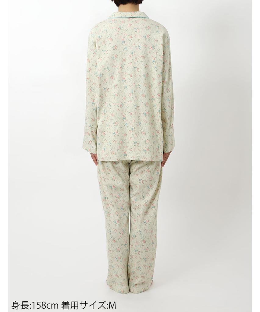 Long Long Cotton EP7040 CR [Wing/Wacoal] Pajamas, Sleeves, Pants, 100% (Main Body) Women's