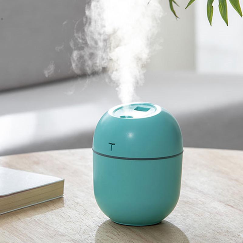 Cute Ultrasonic Mini Air Humidifier 220ML Aroma Essential Oil Diffuser USB Fogger Mist Maker with LED Night Lamp for Home Car