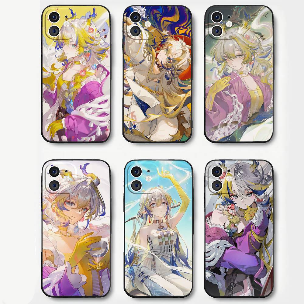 Shu Animated Game A-Arknights Phone Case For IPhone 17 Air 16 15 14 13 Pro Max 11 12 Black Silicone Cover