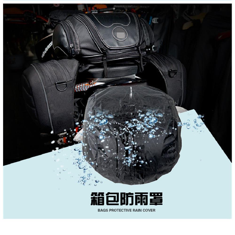 1X Waterproof Black Pu Leather Motorcycle Atv Scooter Rear Seat Luggage Tail Bag