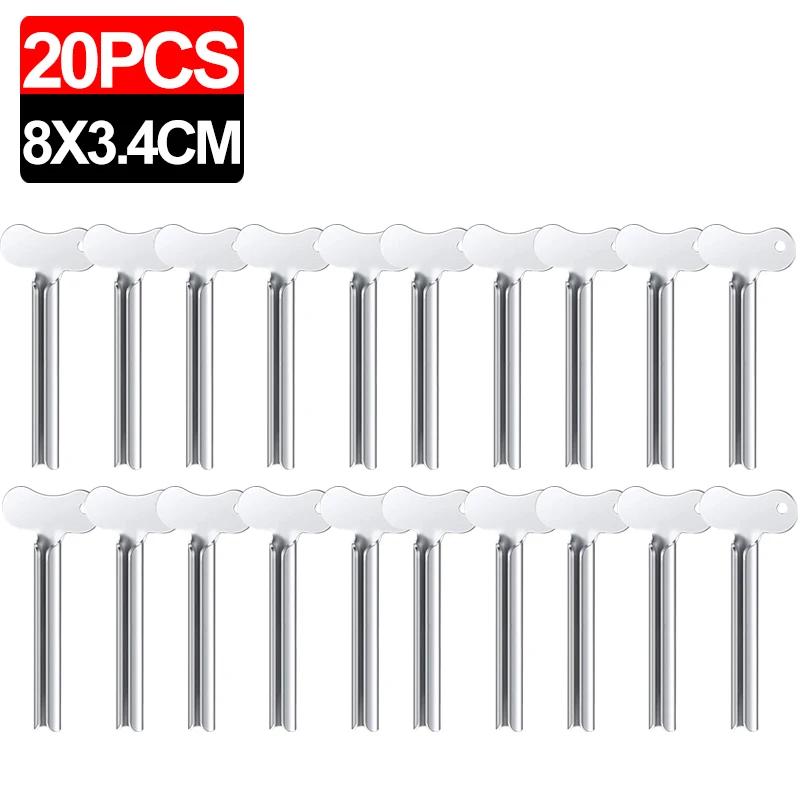 20/1PCS Stainless Steel Toothpaste Tube Squeezers Metal Key Toothpaste Squeezers for Bathroom Hair Dye Cosmetic Tubes Squeezer