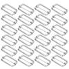 20Pcs Metal Rectangle Adjuster Durable Fadeless Exquisite Wide Application Metal Buckle for Clothes