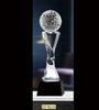 Customized High-End Golf Crystal Trophy, Souvenir, Home Decoration, Creative Metal Commemorative Rod, One Hole Award, 1Pc