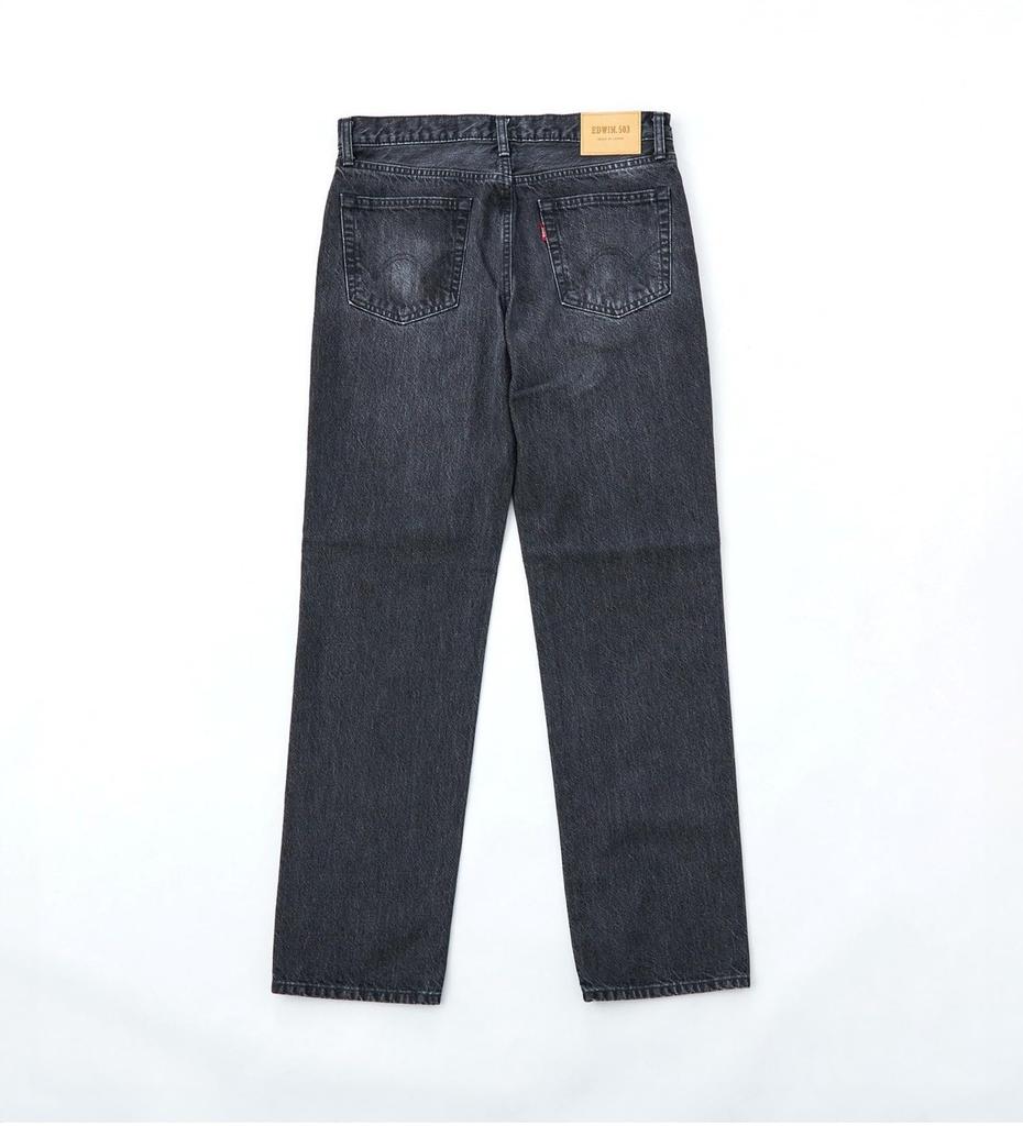 Edwin Jeans 503 Regular Straight Denim Made in Dark Gray Pants, Japan, 100% Cotton, Men's,