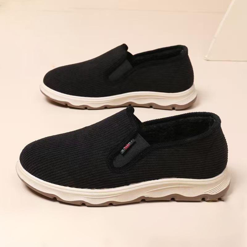 

Large size winter new cotton shoes with fleece warm corduroy soft sole 39