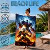 Car robots Battle Beach Towel, Super Soft Microfiber, Perfect Gift for Her/Him, Birthday, for Pool, Beach, Travel, Decor Beach Party