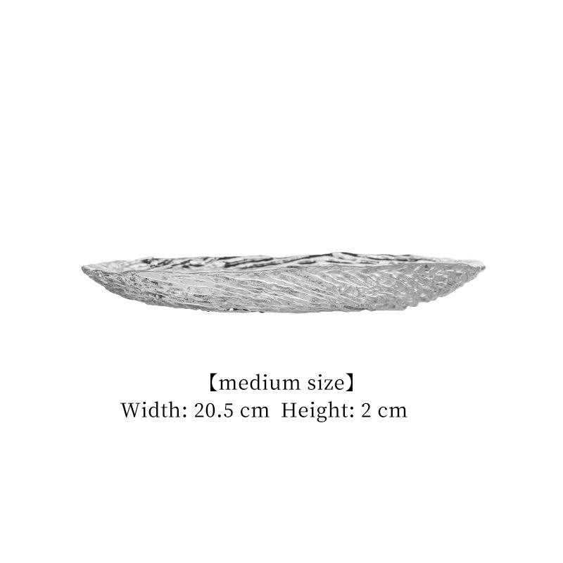 Glas Schüssel Teller Set mit Spiralmuster für den Heimgebrauch - Einfache, aber elegante Dessert-, Salat-Schüssel, Obstschale - Leichte Servierschale